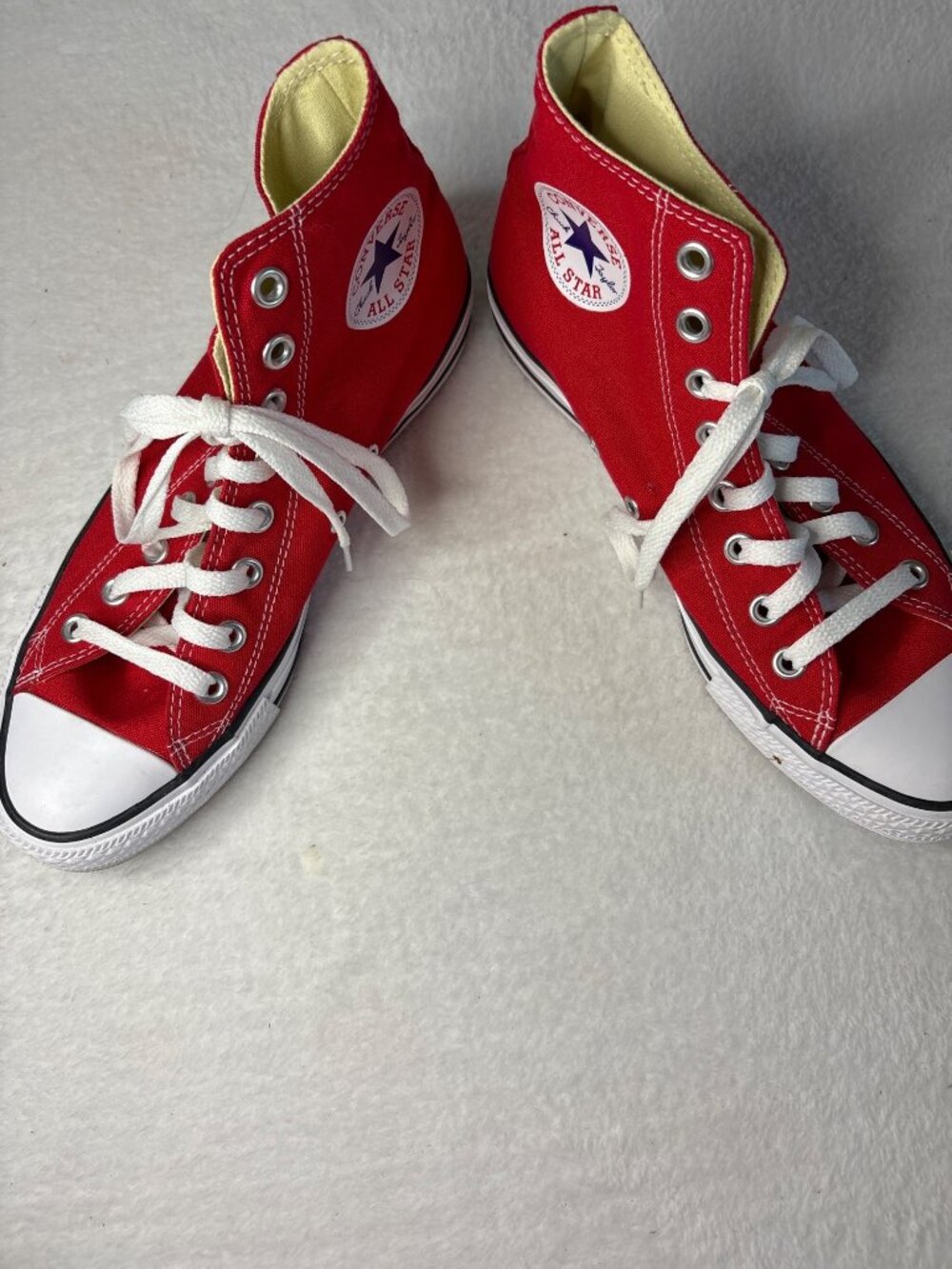 Converse Chuck Taylor All Star Red High Top Sneakers Size 7m/9w Lace-Up Vintage